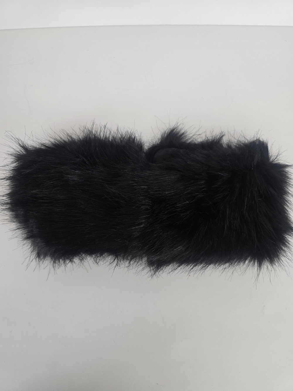 Black Faux Fur Headband - Women's Winter Ear Warmer